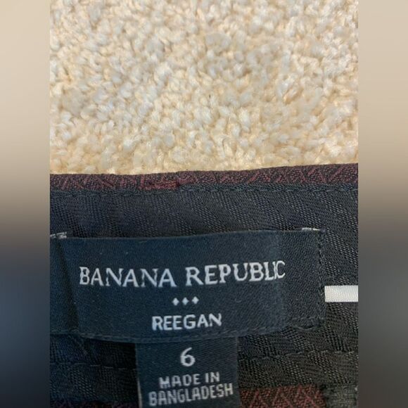 Banana Republic maroon Reegan mid rise slim fit pants Sz 6 - Picture 6 of 12